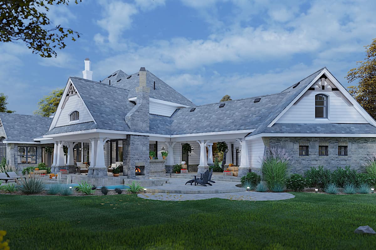 Left Side View of this 4-Bedroom, 3349 Sq Ft Plan - 117-1110