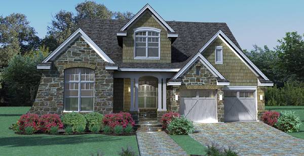Front View of this 3-Bedroom, 2143 Sq Ft Plan - 117-1111