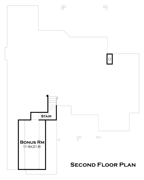 Floor Plan Bonus Room of Ranch Plan #117-1112
