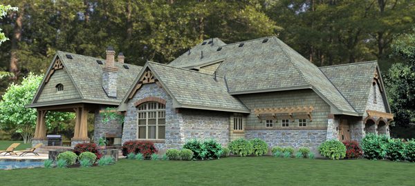 Rear View of this 4-Bedroom, 2487 Sq Ft Plan - 117-1114