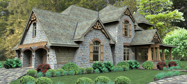 Front View of this 4-Bedroom, 2487 Sq Ft Plan - 117-1114