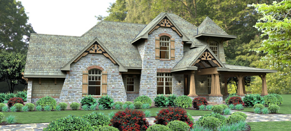 Front View of this 4-Bedroom, 2487 Sq Ft Plan - 117-1114
