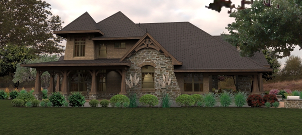 Right Side View of this 4-Bedroom, 3069 Sq Ft Plan - 117-1115