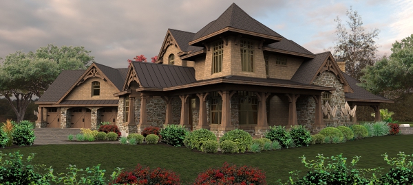 Front View of this 4-Bedroom, 3069 Sq Ft Plan - 117-1115
