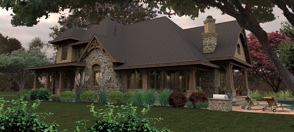 Right Side View of this 4-Bedroom, 3069 Sq Ft Plan - 117-1115