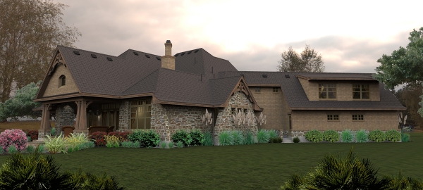 Rear View of this 4-Bedroom, 3069 Sq Ft Plan - 117-1115