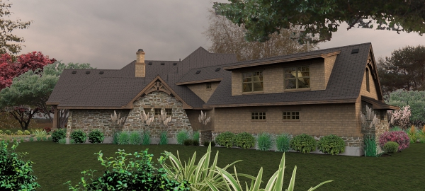 Rear View of this 4-Bedroom, 3069 Sq Ft Plan - 117-1115