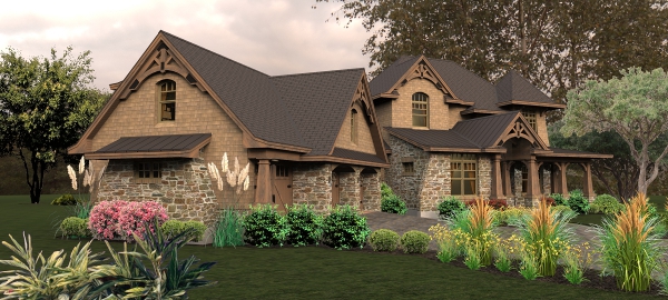 Front View of this 4-Bedroom, 3069 Sq Ft Plan - 117-1115