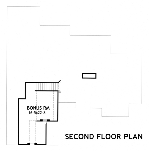 Floor Plan Bonus Room of Cottage Plan #117-1116