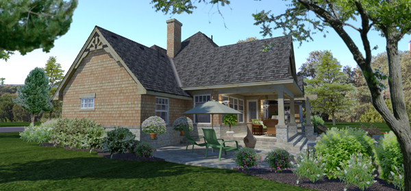 Right Side View of this 4-Bedroom, 1764 Sq Ft Plan - 117-1116