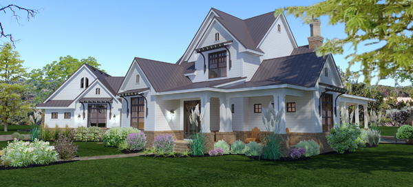 Front View of this 3-Bedroom, 2984 Sq Ft Plan - 117-1117