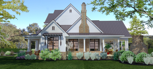 Home Plan Rear Elevation of this 3-Bedroom,2984 Sq Ft Plan -117-1117