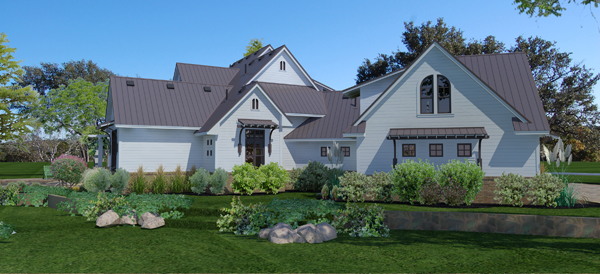 Rear View of this 3-Bedroom, 2984 Sq Ft Plan - 117-1117