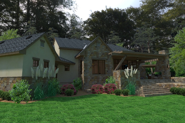 Side View of this 3-Bedroom, 3230 Sq Ft Plan - 117-1118