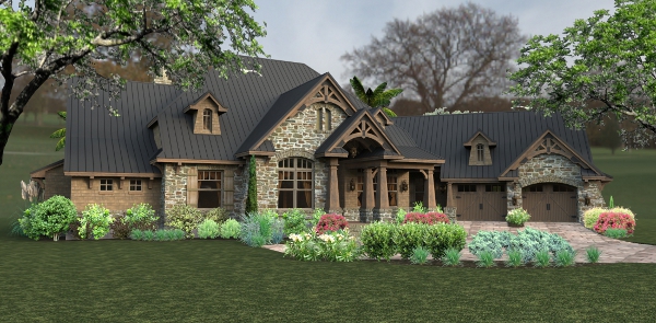 Front View of this 3-Bedroom, 2466 Sq Ft Plan - 117-1119