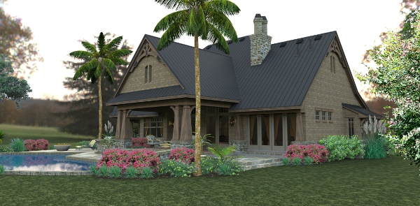Rear View of this 3-Bedroom, 2466 Sq Ft Plan - 117-1119