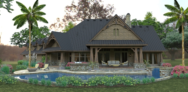 Rear View of this 3-Bedroom, 2466 Sq Ft Plan - 117-1119