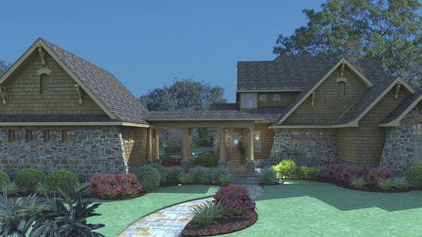 Rear View of this 3-Bedroom, 2552 Sq Ft Plan - 117-1120