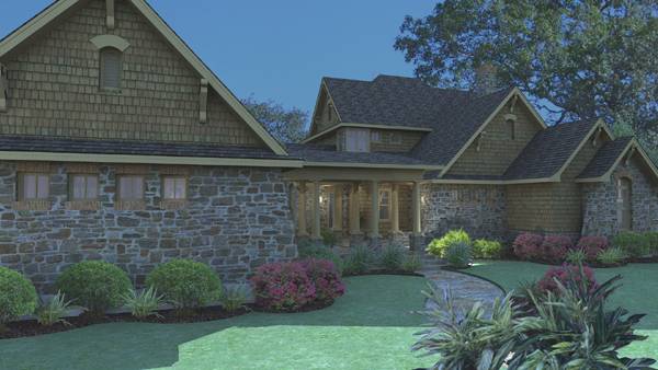 Rear View of this 3-Bedroom, 2552 Sq Ft Plan - 117-1120