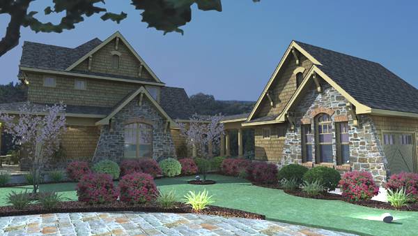 Right Side View of this 3-Bedroom, 2552 Sq Ft Plan - 117-1120
