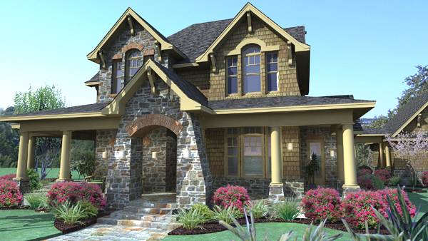 Front View of this 3-Bedroom, 2552 Sq Ft Plan - 117-1120