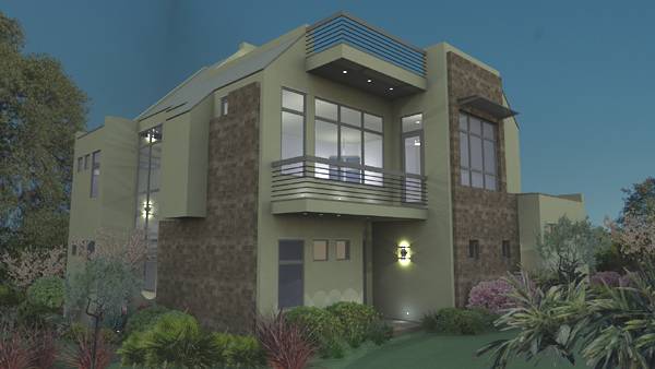 Side View of this 3-Bedroom, 2562 Sq Ft Plan - 117-1121