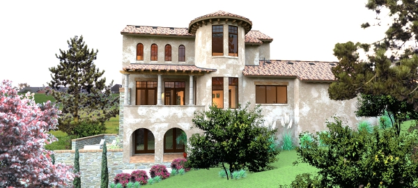Left Side View of this 4-Bedroom, 4373 Sq Ft Plan - 117-1122