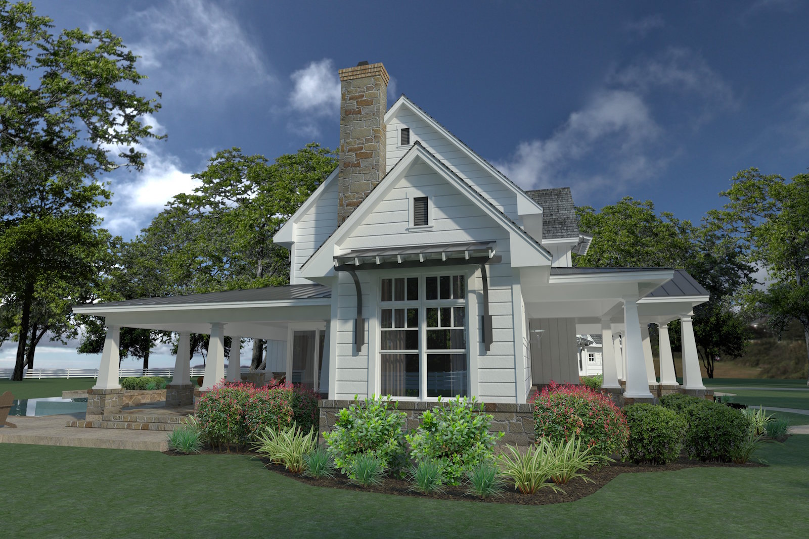 Home Plan Left Elevation of this 3-Bedroom,2396 Sq Ft Plan -117-1124