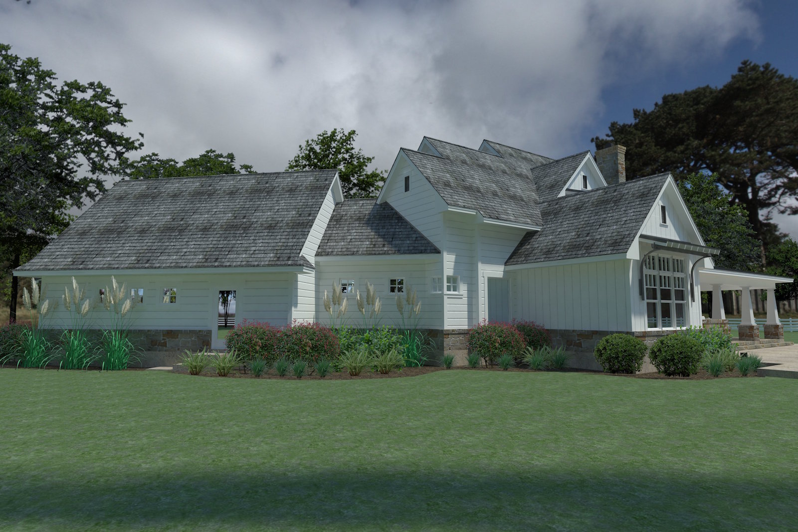 Home Plan Right Elevation of this 3-Bedroom,2396 Sq Ft Plan -117-1124