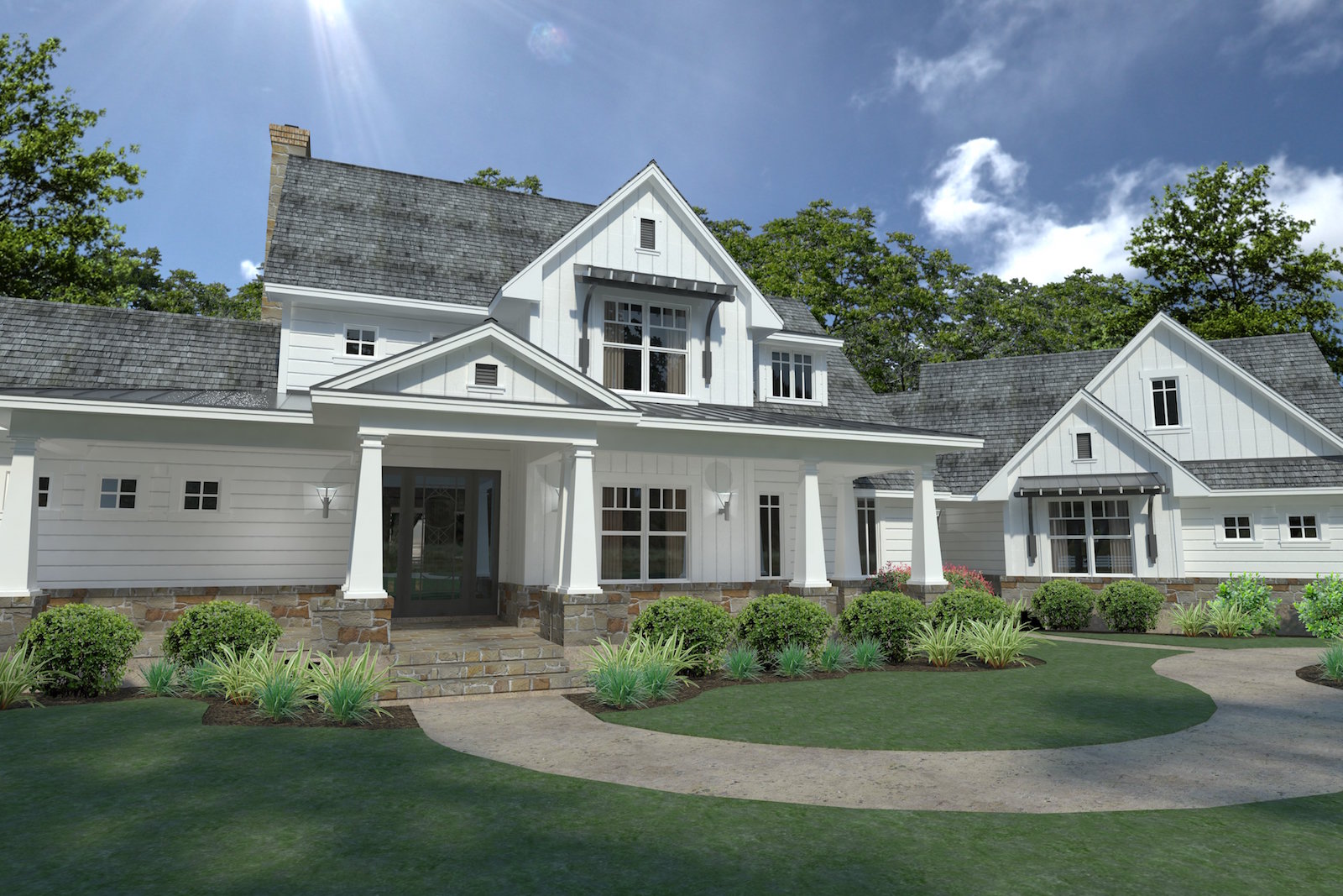 Front View of this 3-Bedroom, 2396 Sq Ft Plan - 117-1124