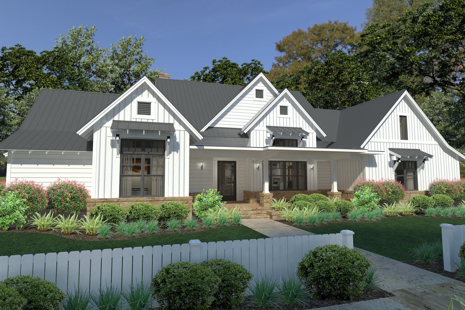 Front elevation of Cottage home (ThePlanCollection: House Plan #117-1125)