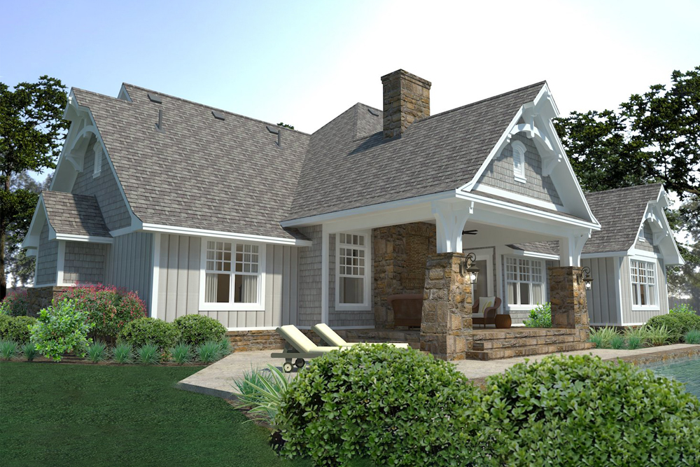 Rear View of this 3-Bedroom, 2662 Sq Ft Plan - 117-1126