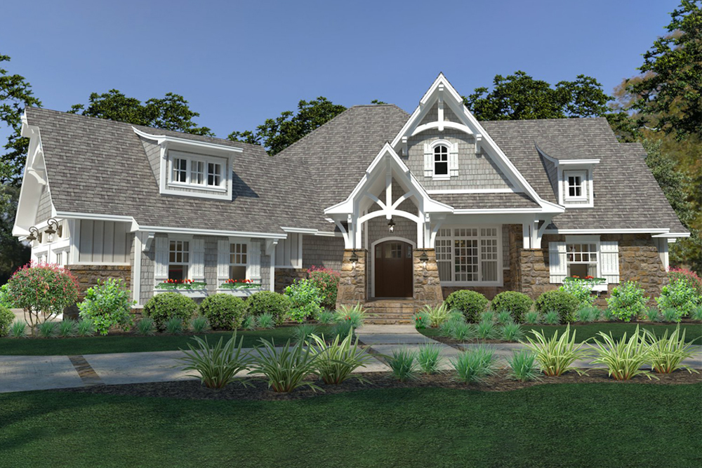 Cottage home (ThePlanCollection: House Plan #117-1126)
