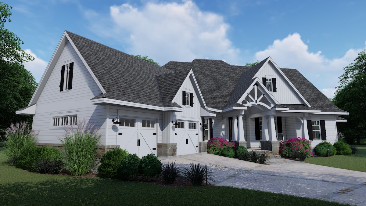 Front View of this 3-Bedroom, 2504 Sq Ft Plan - 117-1128