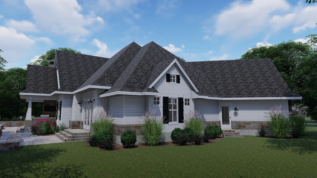 Home Plan Right Elevation of this 3-Bedroom,2504 Sq Ft Plan -117-1128