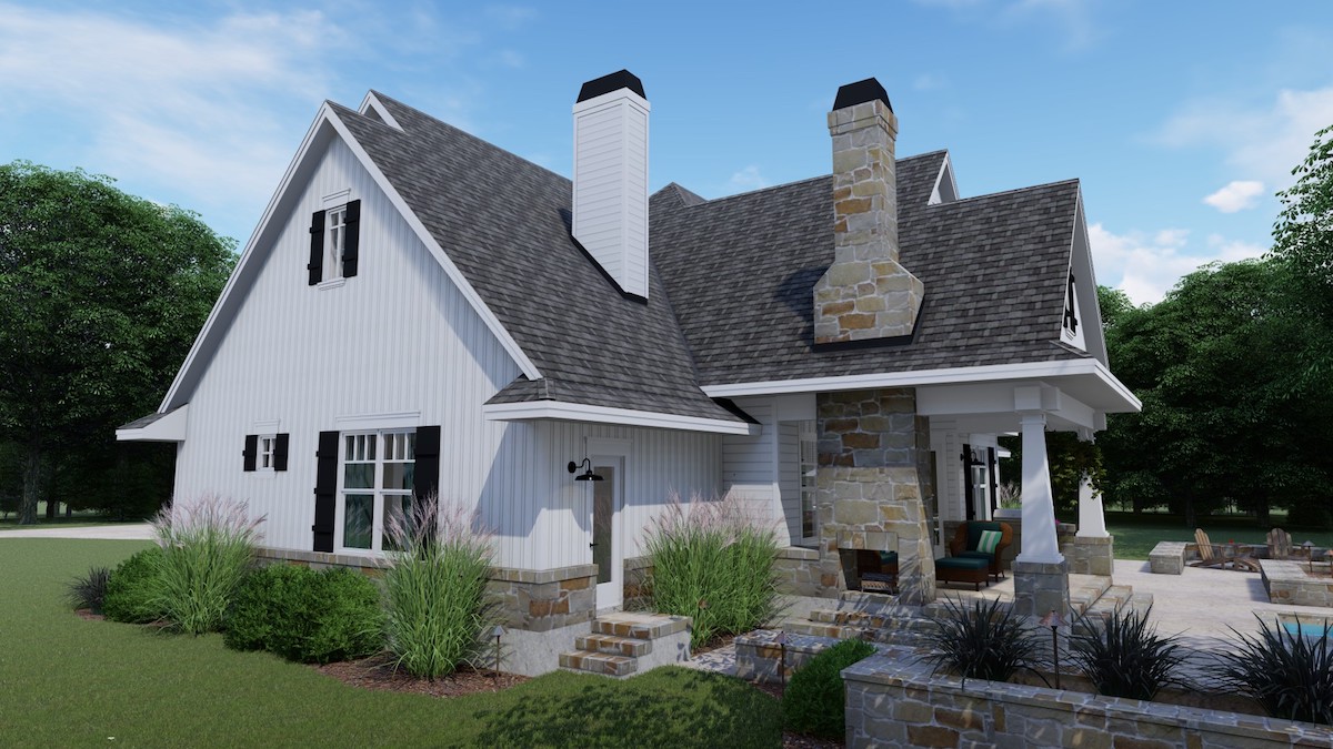 Home Plan Right Elevation of this 3-Bedroom,2504 Sq Ft Plan -117-1128