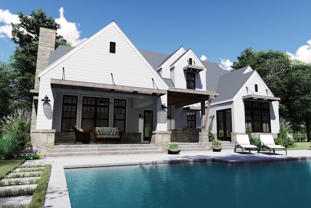 Rear View of this 4-Bedroom,2828 Sq Ft Plan -2828