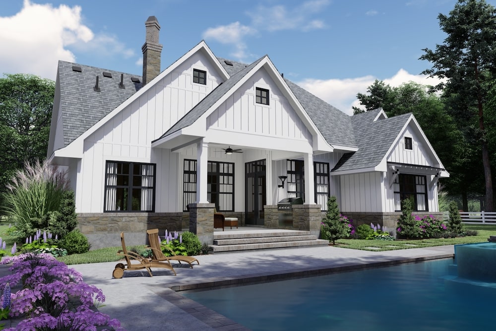 Rear View of this 4-Bedroom,2191 Sq Ft Plan -2191
