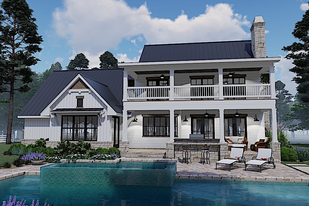 Rear View of this 3-Bedroom,2458 Sq Ft Plan -2458