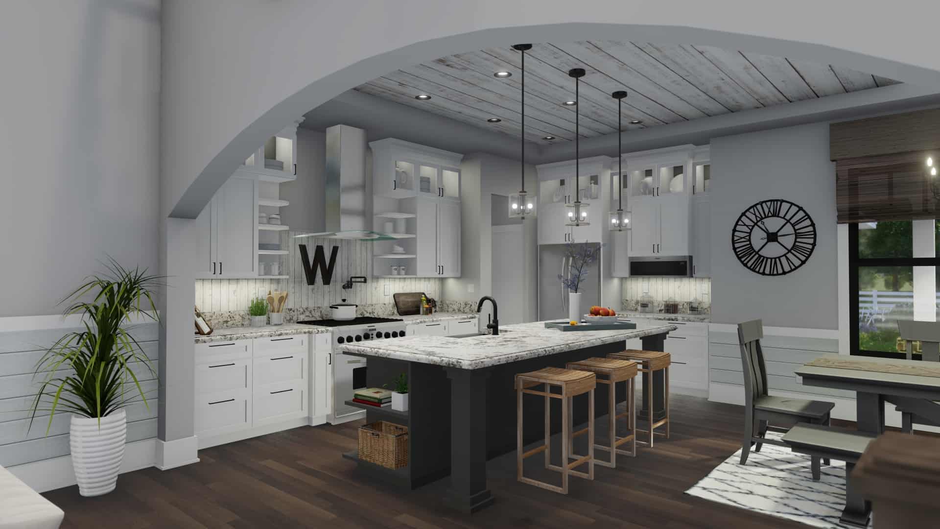 Kitchen of this 3-Bedroom, 2214 Sq Ft Plan - 117-1134