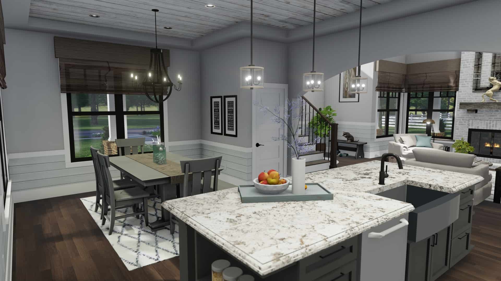 Kitchen of this 3-Bedroom, 2214 Sq Ft Plan - 117-1134