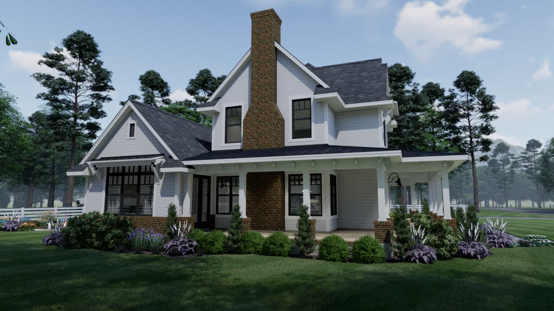 Left Side View of this 3-Bedroom, 2214 Sq Ft Plan - 117-1134