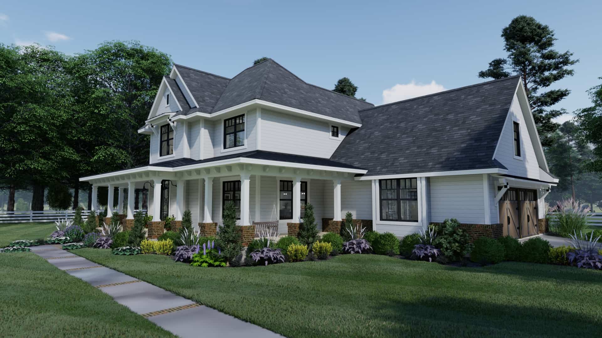Front View of this 3-Bedroom, 2214 Sq Ft Plan - 117-1134