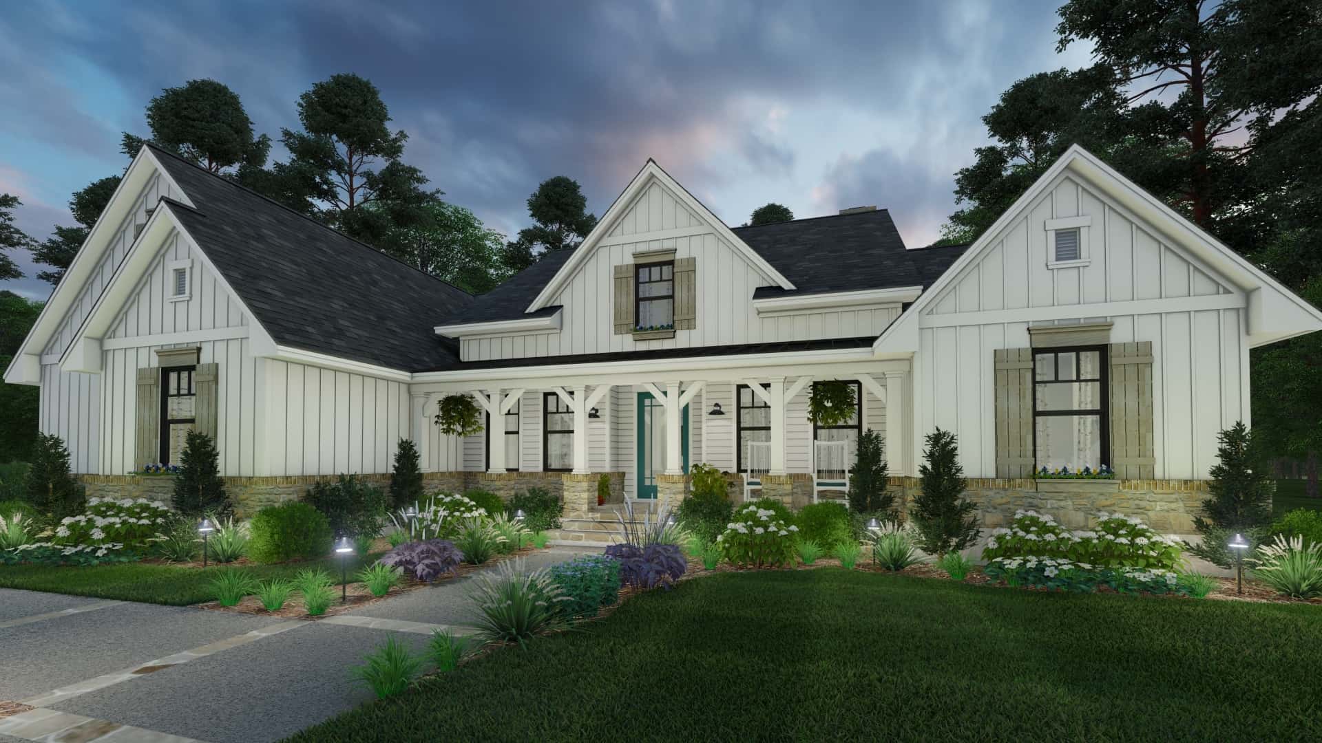 Home at Night of this 3-Bedroom, 2459 Sq Ft Plan - 117-1135