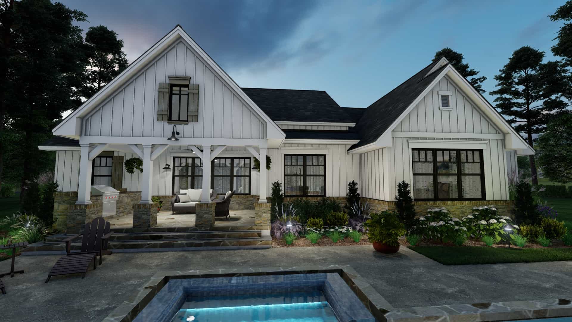 Home at Night of this 3-Bedroom, 2459 Sq Ft Plan - 117-1135