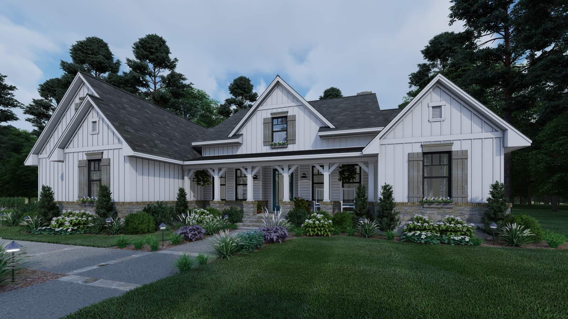 Front View of this 3-Bedroom, 2459 Sq Ft Plan - 117-1135