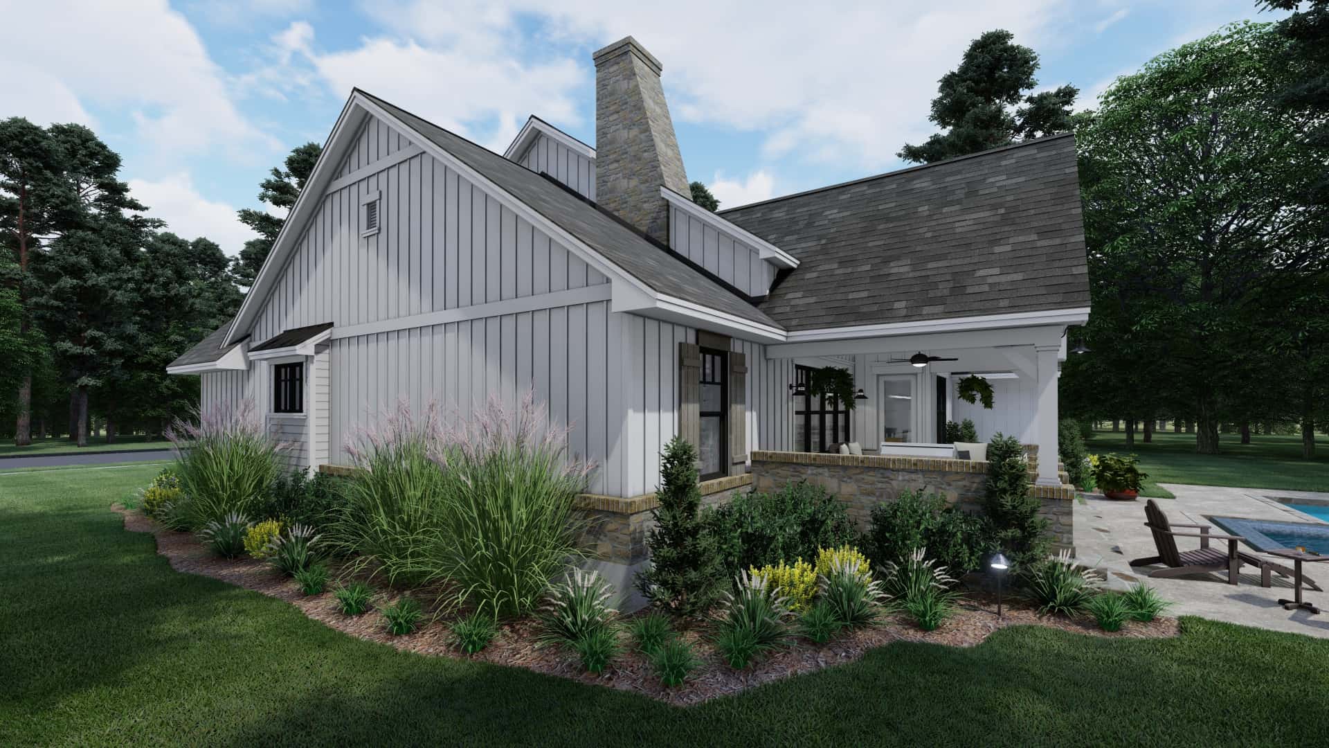 Right Side View of this 3-Bedroom, 2459 Sq Ft Plan - 117-1135