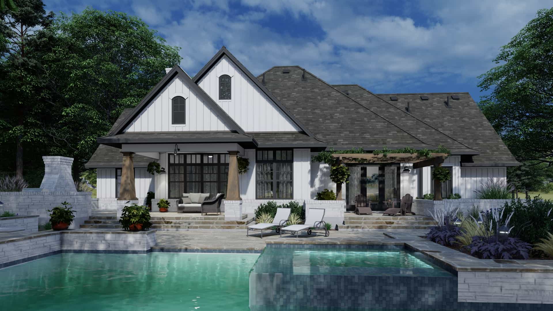 Rear View of this 4-Bedroom,2353 Sq Ft Plan -2353