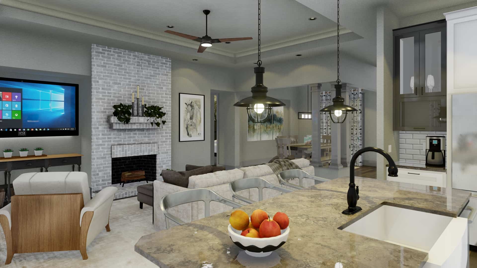 Kitchen of this 3-Bedroom, 2192 Sq Ft Plan - 117-1137