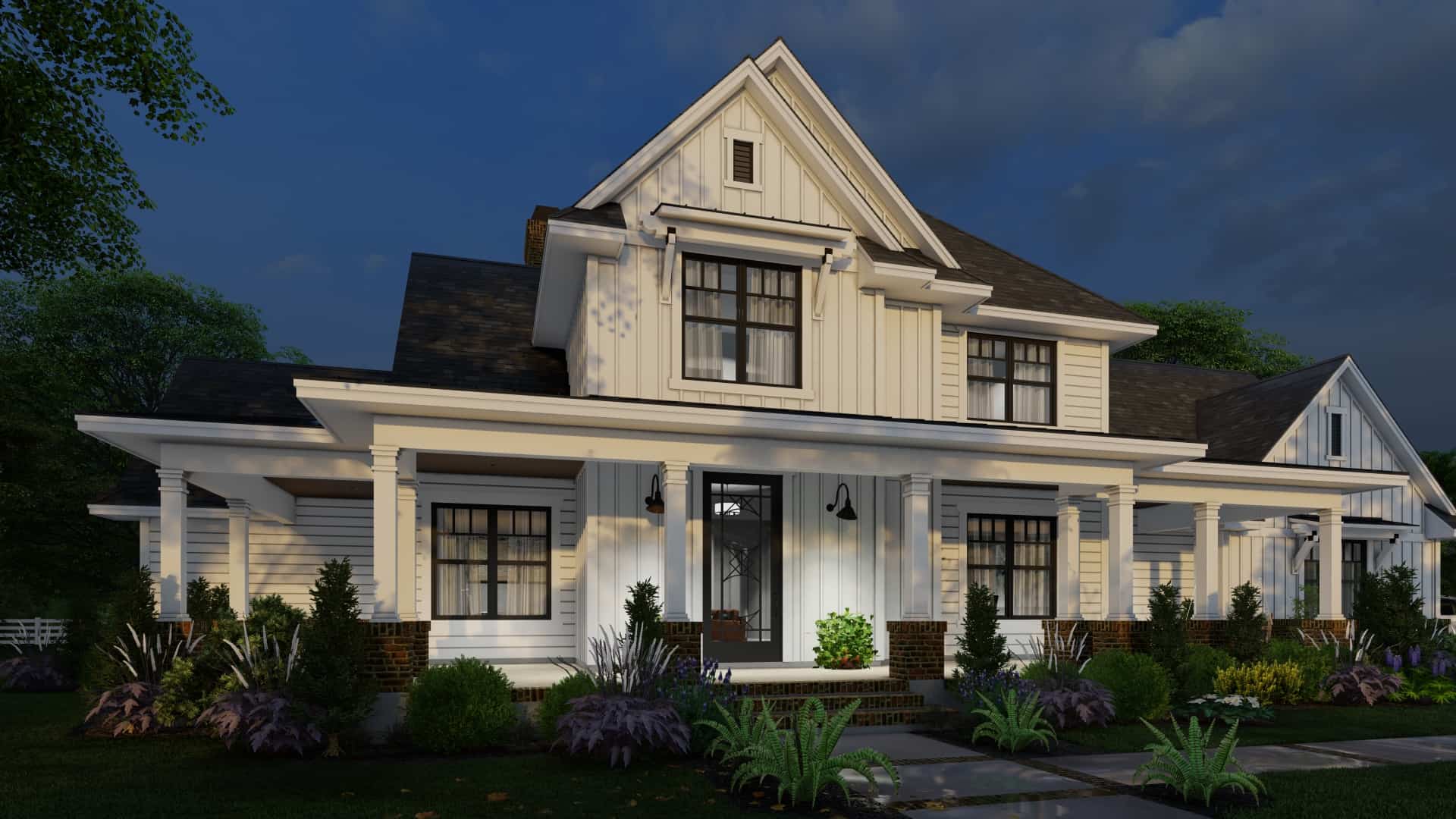 Home at Night of this 4-Bedroom, 2829 Sq Ft Plan - 117-1138